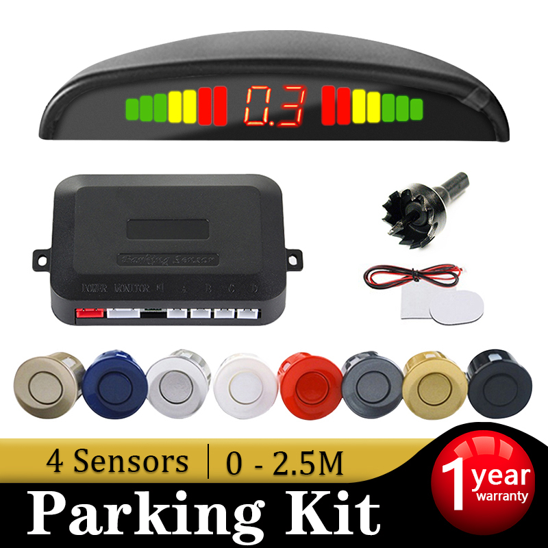 Sensor De Ré Estacionamento Kit Completo 4 Sensor