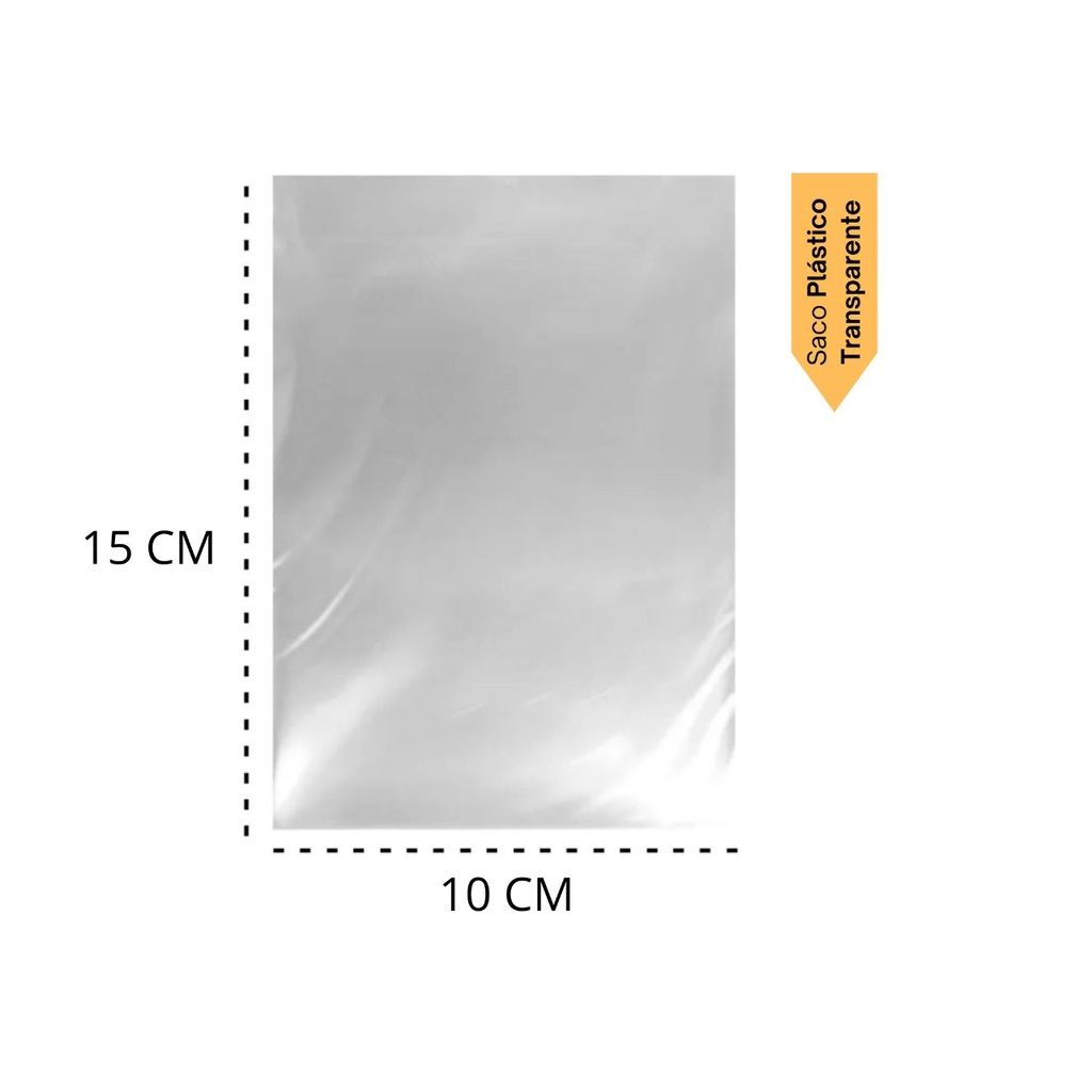 Saco Plástico Transparente PP ou PEBD Cristal 
