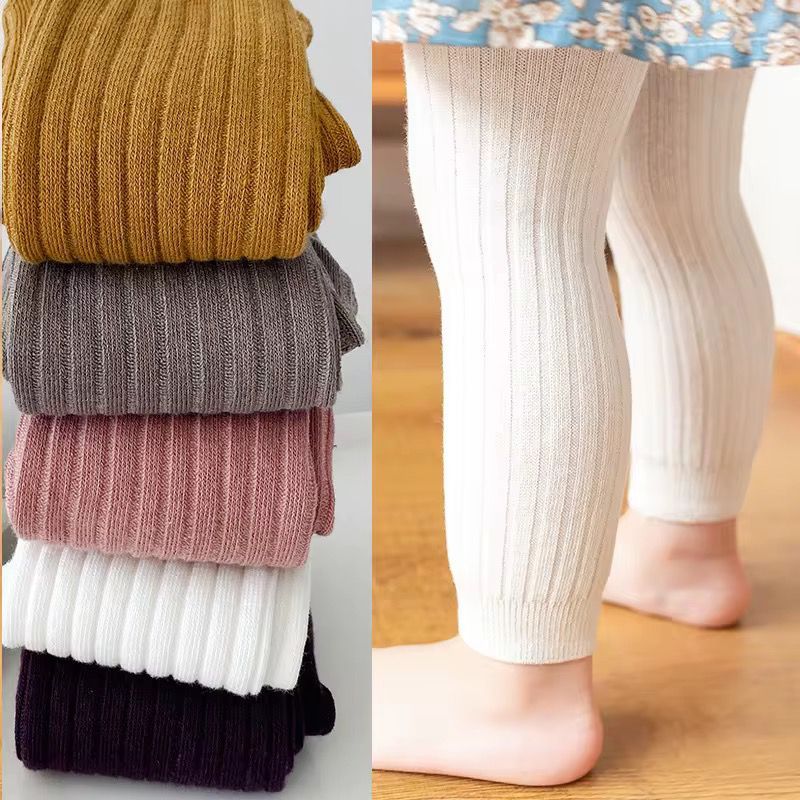 Leggings Casual De Cor Sólida Meia-Calça De Malh