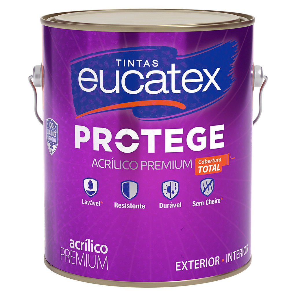 Tinta Lavável Resistente Eucatex Protege Paredes 