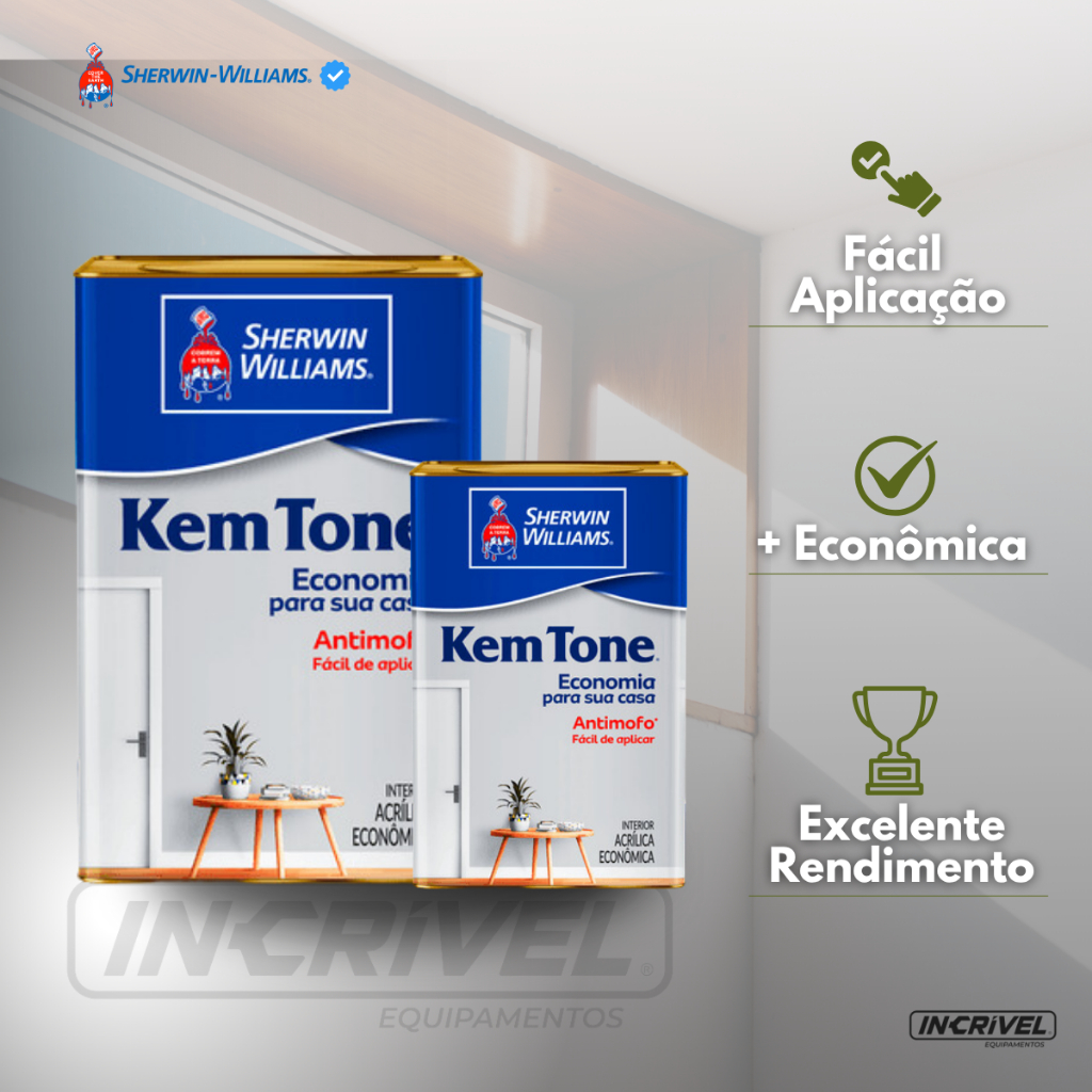 KemTone Tinta Acrílica Anti Mofo Variados 18 Litr