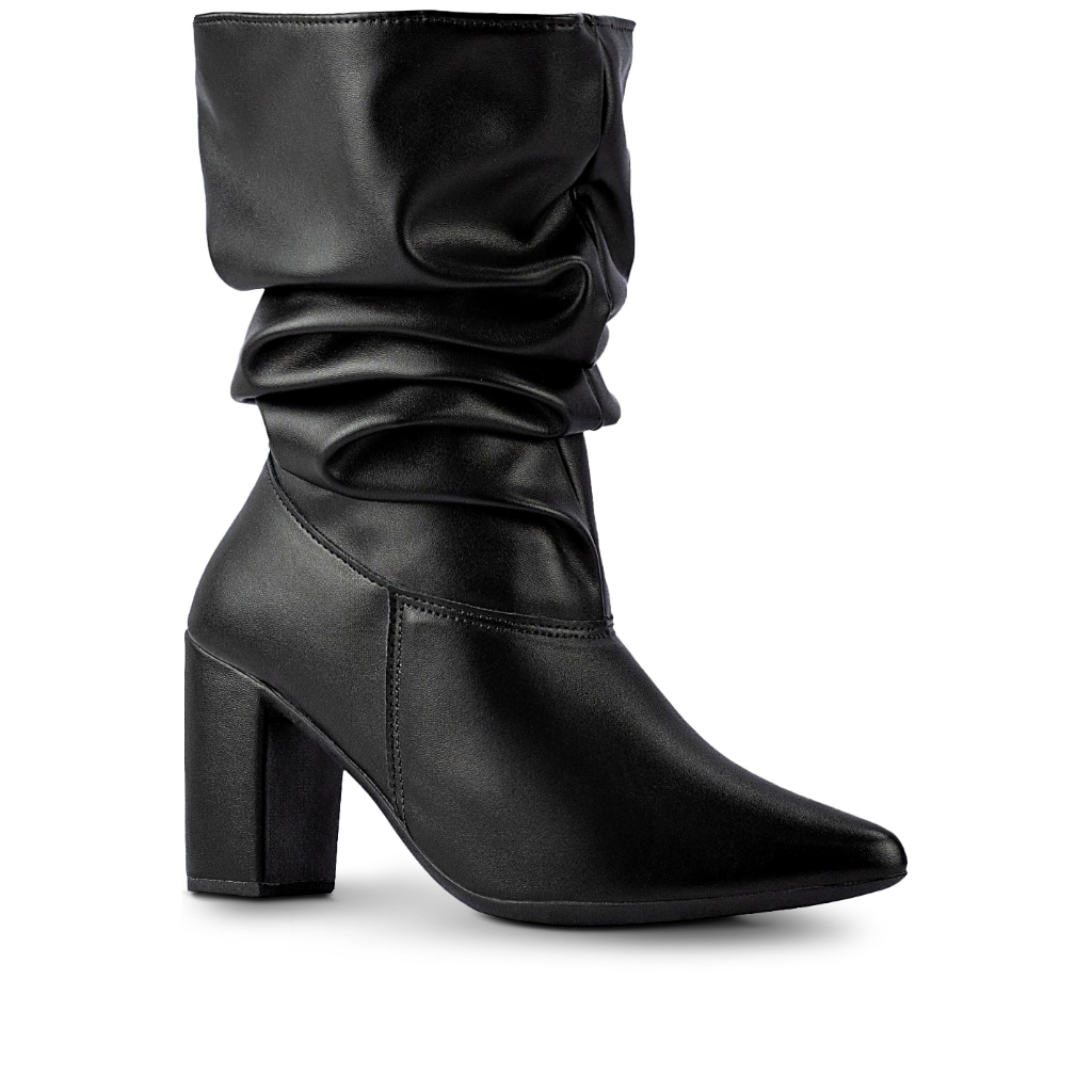 Bota Feminina Lumiss Slouchy Confortável Cano Mé