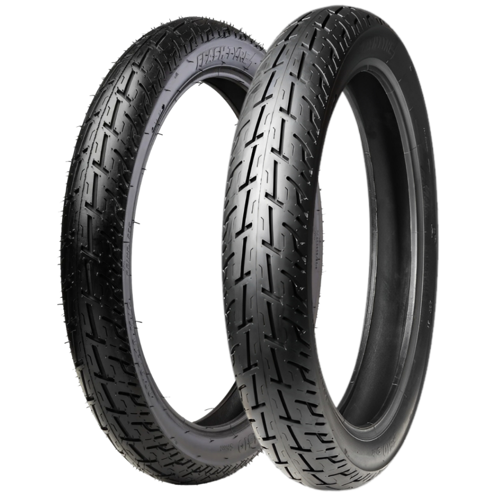 Par Pneu Novo 90/90-18 + 2.75-18 Flash Tyre Ybr Ti