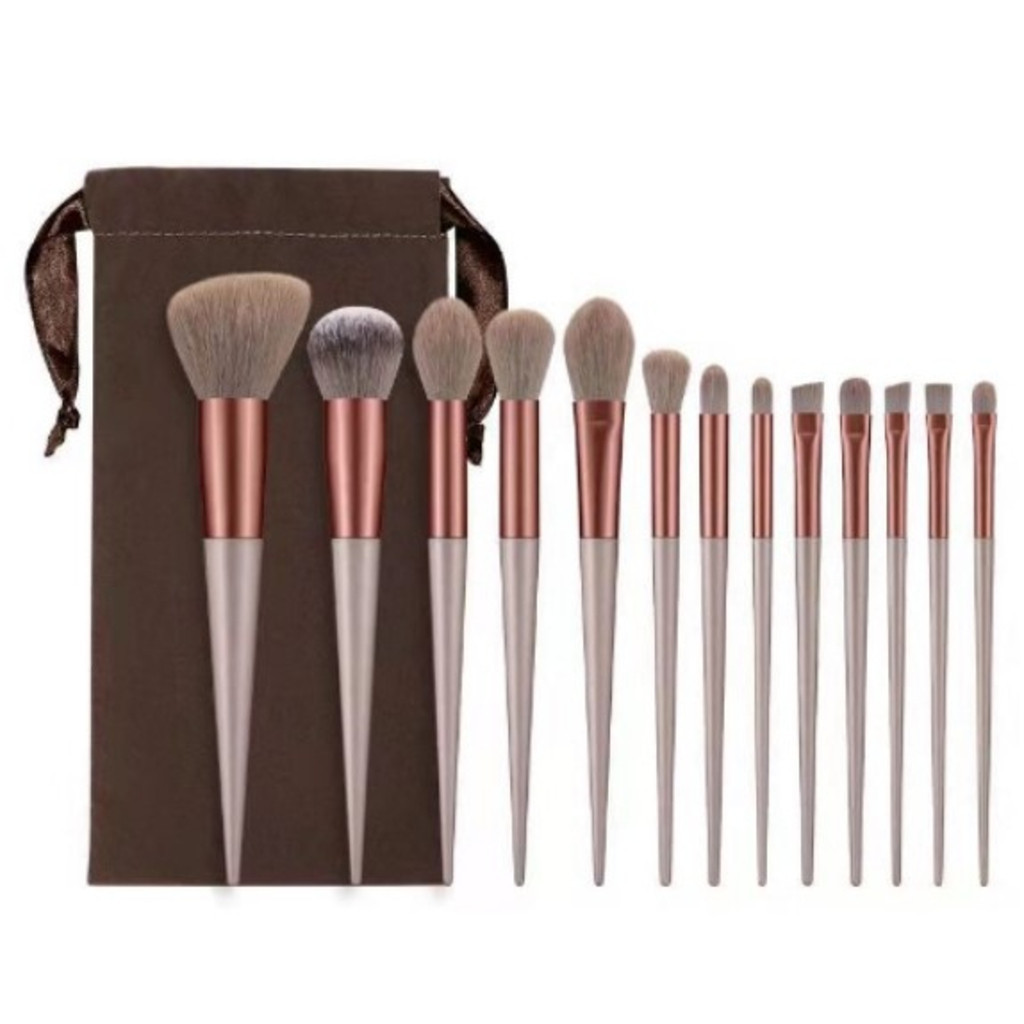 Kit 13 Pçs Pincéis De Maquiagem Contorno Kabuki