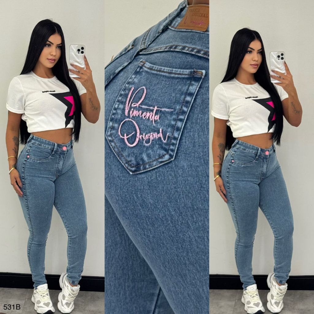 Linda Calça Jeans Feminina Sal E Pimenta Qualidad