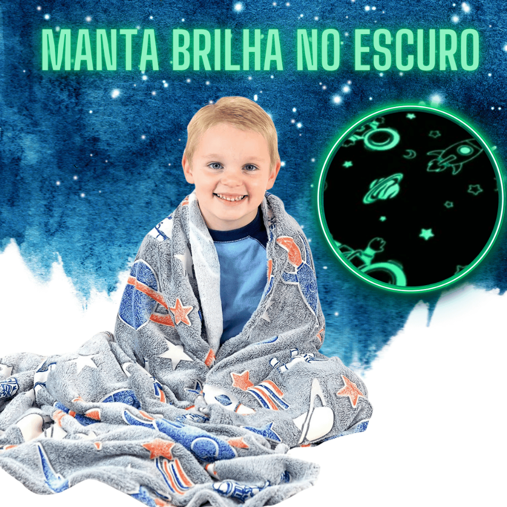 Cobertor Manta Brilha No Escuro para Crianças 2,0