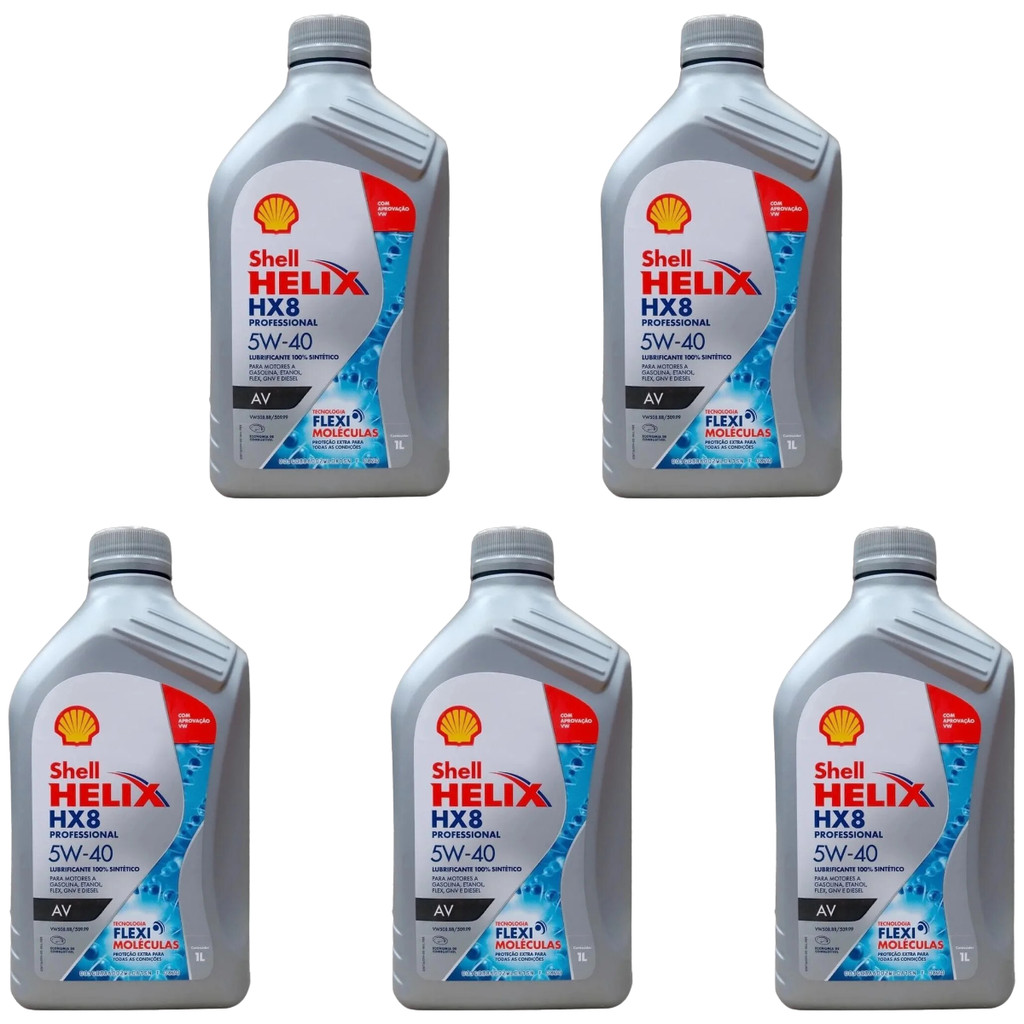 5L Óleo de Motor Shell Helix HX8 PRO 5W40 Sintét
