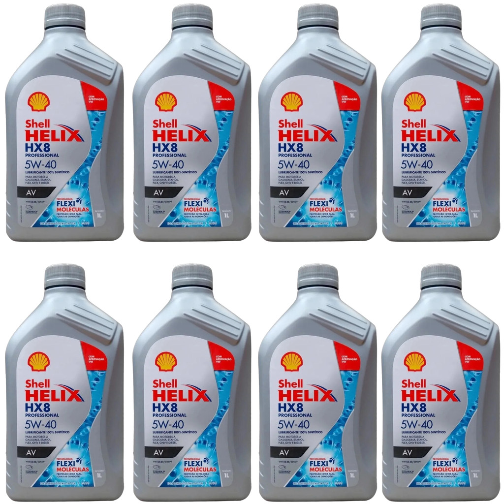 8L Óleo de Motor Shell Helix HX8 PRO 5W40 Sintét