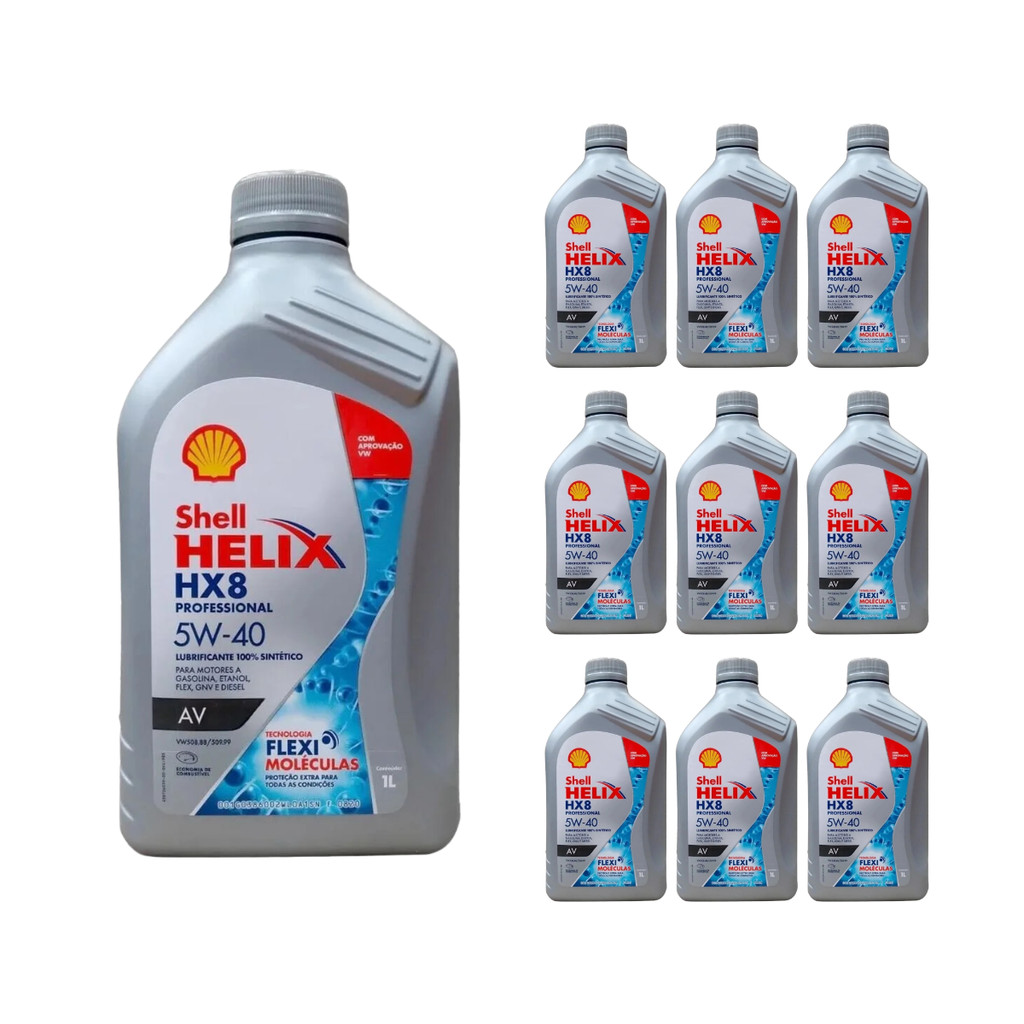 10L Óleo de Motor Shell Helix HX8 PRO 5W40 Sinté