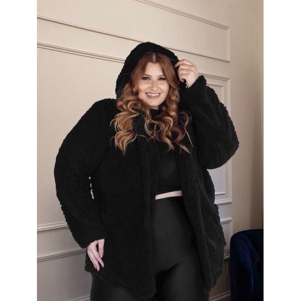Casaco Teddy Pelúcia/ Pelinho/ Plus Size