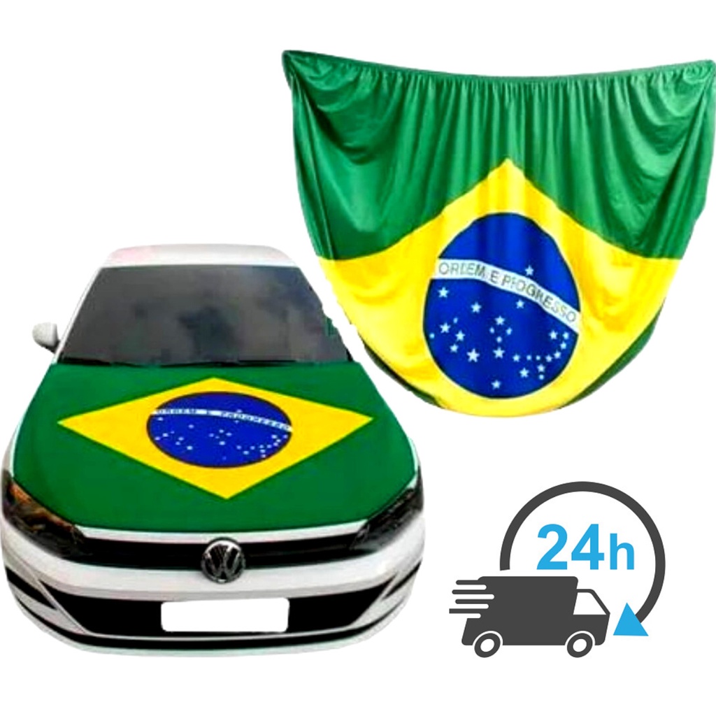 Bandeira Do Brasil Oficial Para Capô De Carro Gra