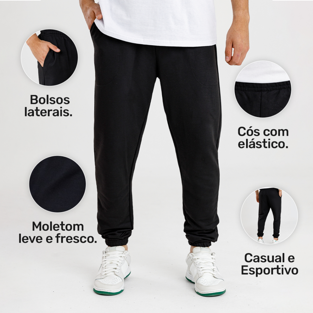 Calça Jogger Moletom Masculina Premium – Bo