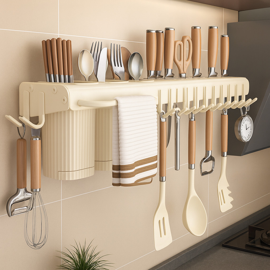 Porta Facas Prateleira Rack para Cozinha de Parede
