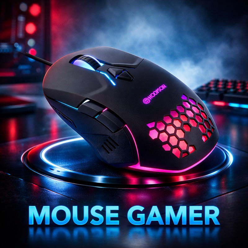 Mouse Gamer Profissional LED RGB 7 Botões 2750 DP