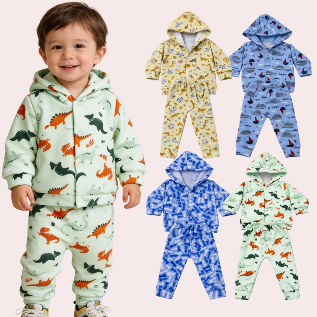 Kit 4 Peças Conjunto Soft Estampado Menino Infant