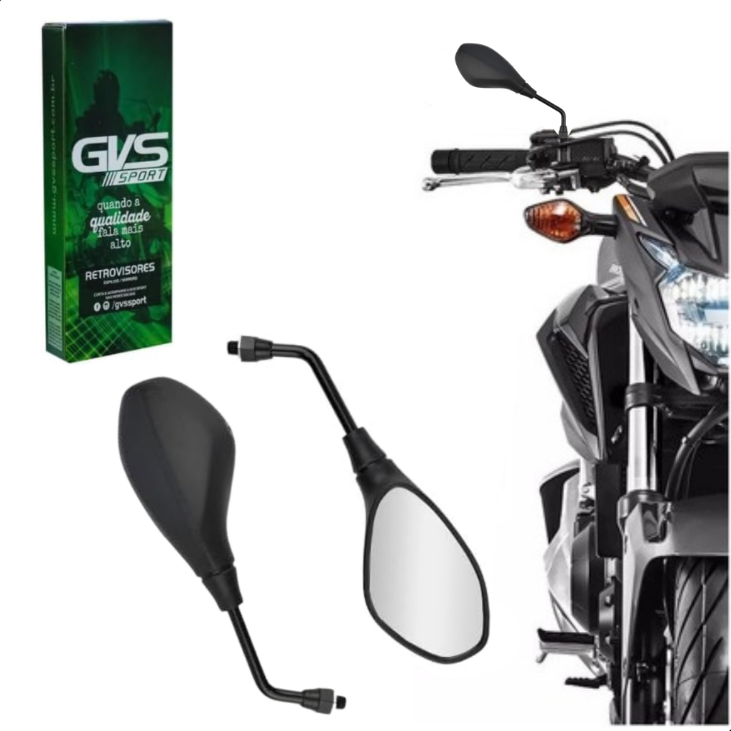 Retrovisor F800 Para Honda e Yamaha GVS Modelo Min