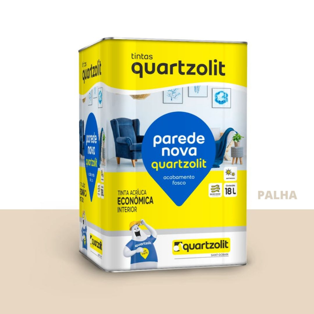 Tinta Acrílica Economica Parede Nova Cor Palha  (