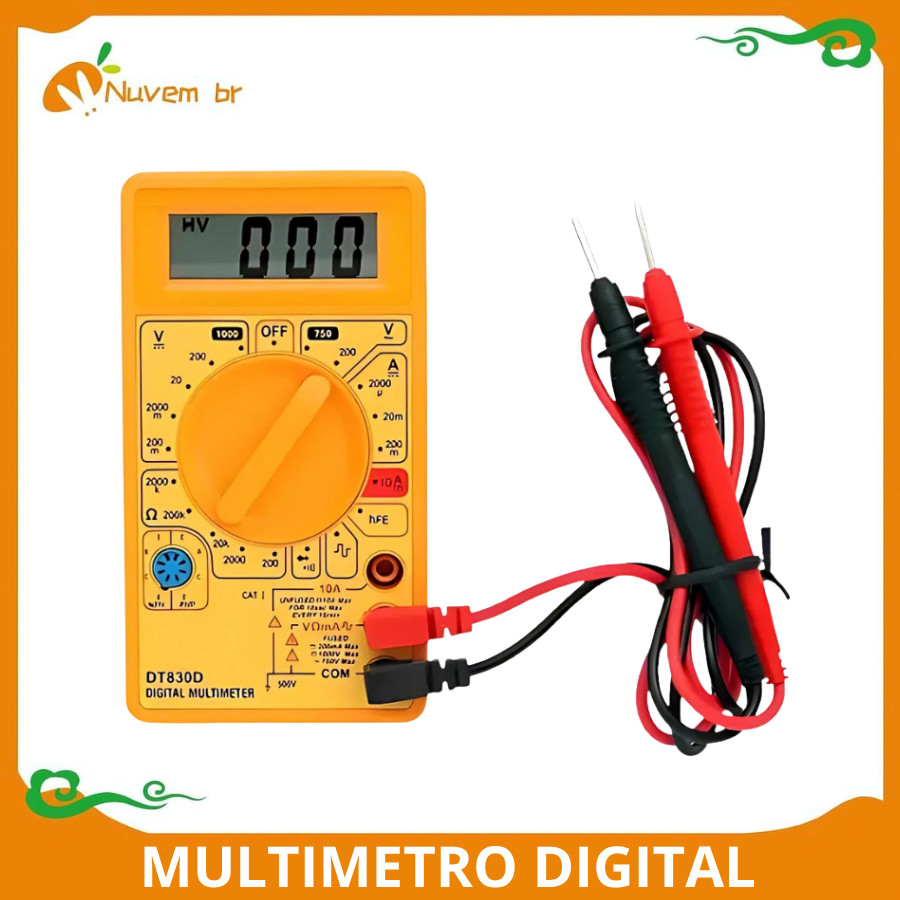 Multimetro Digital Profissional Cabo Multi Teste P