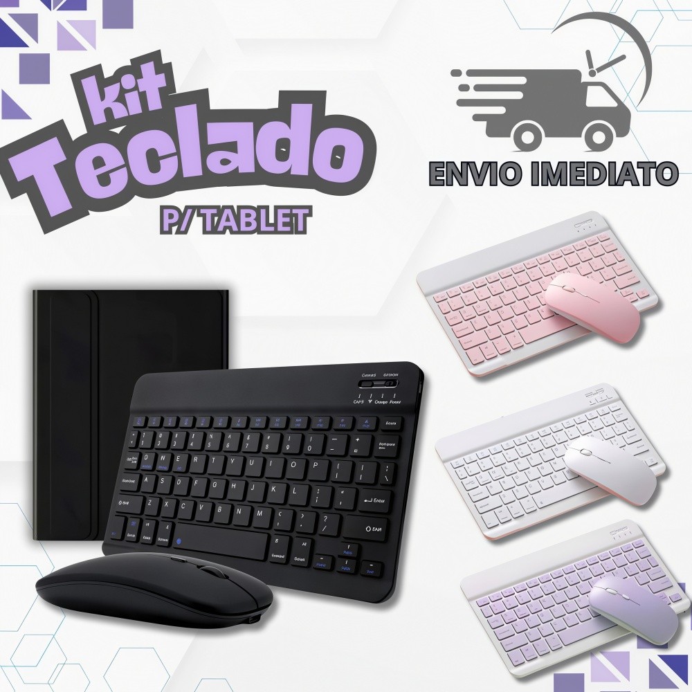 Kit Teclado Mouse Sem Fio Bluetooth Recarregável,