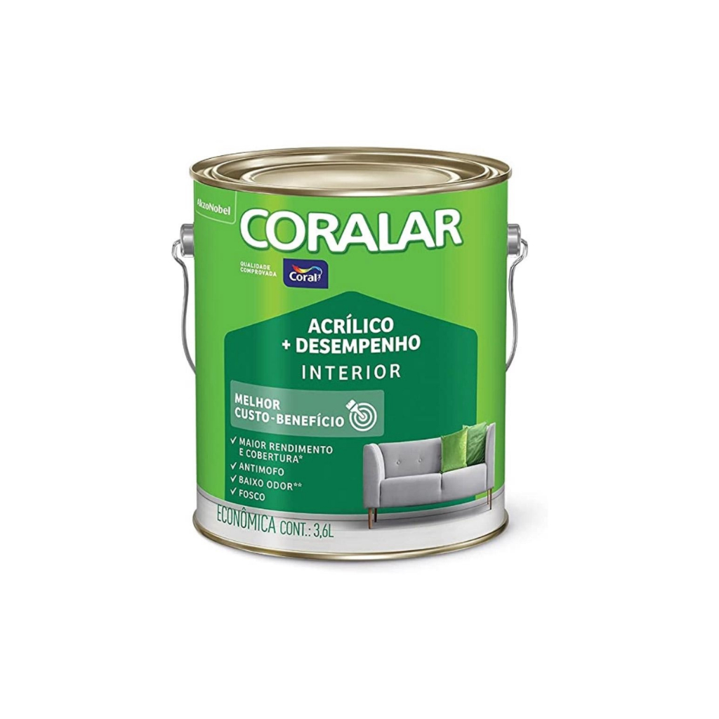 Tinta Pva Acrílica Interna Coralar Verde Piscina 
