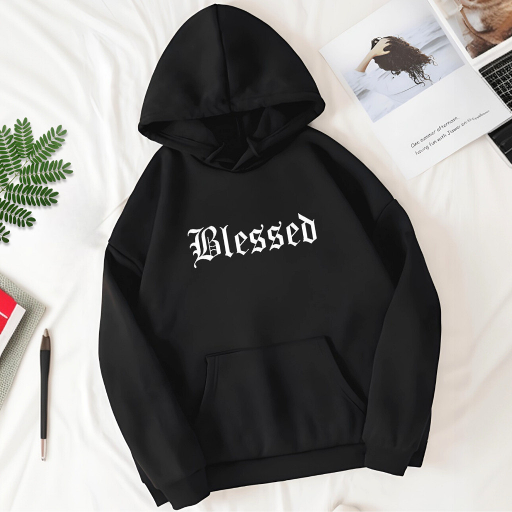 Moletom Premium Blessed Estampado Canguru Blusa de