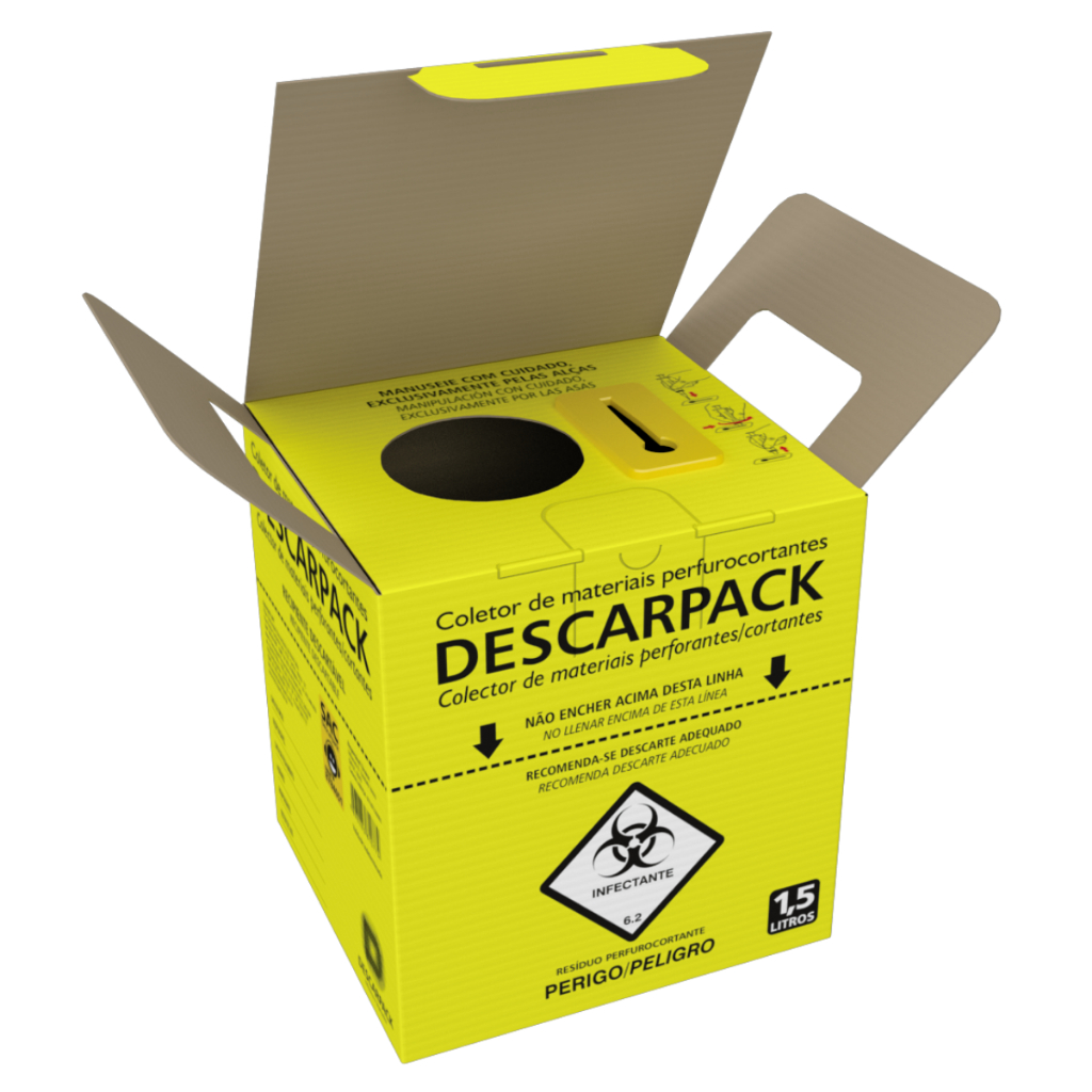 Coletor Perfurocortante 1,5L Descarpack Descarte S