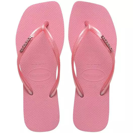 Chinelo Havaiana Slim Square Logo Metallic (3 Core