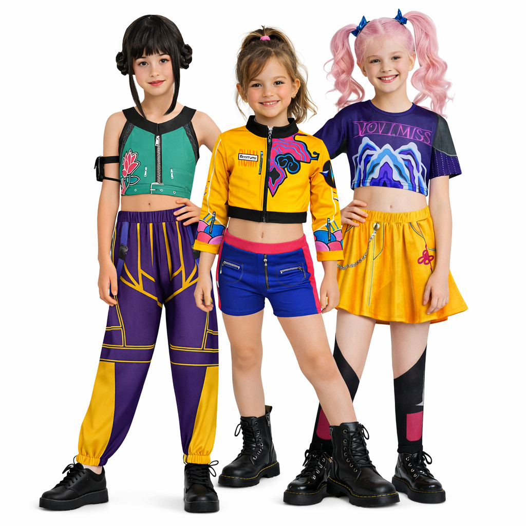 Fantasia Guerreiras Kpop Infantil Menina 3 Modelos