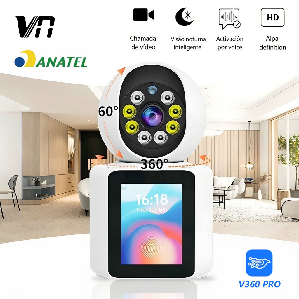 Câmera de Segurança Interna WiFi V360 Vídeo Bid
