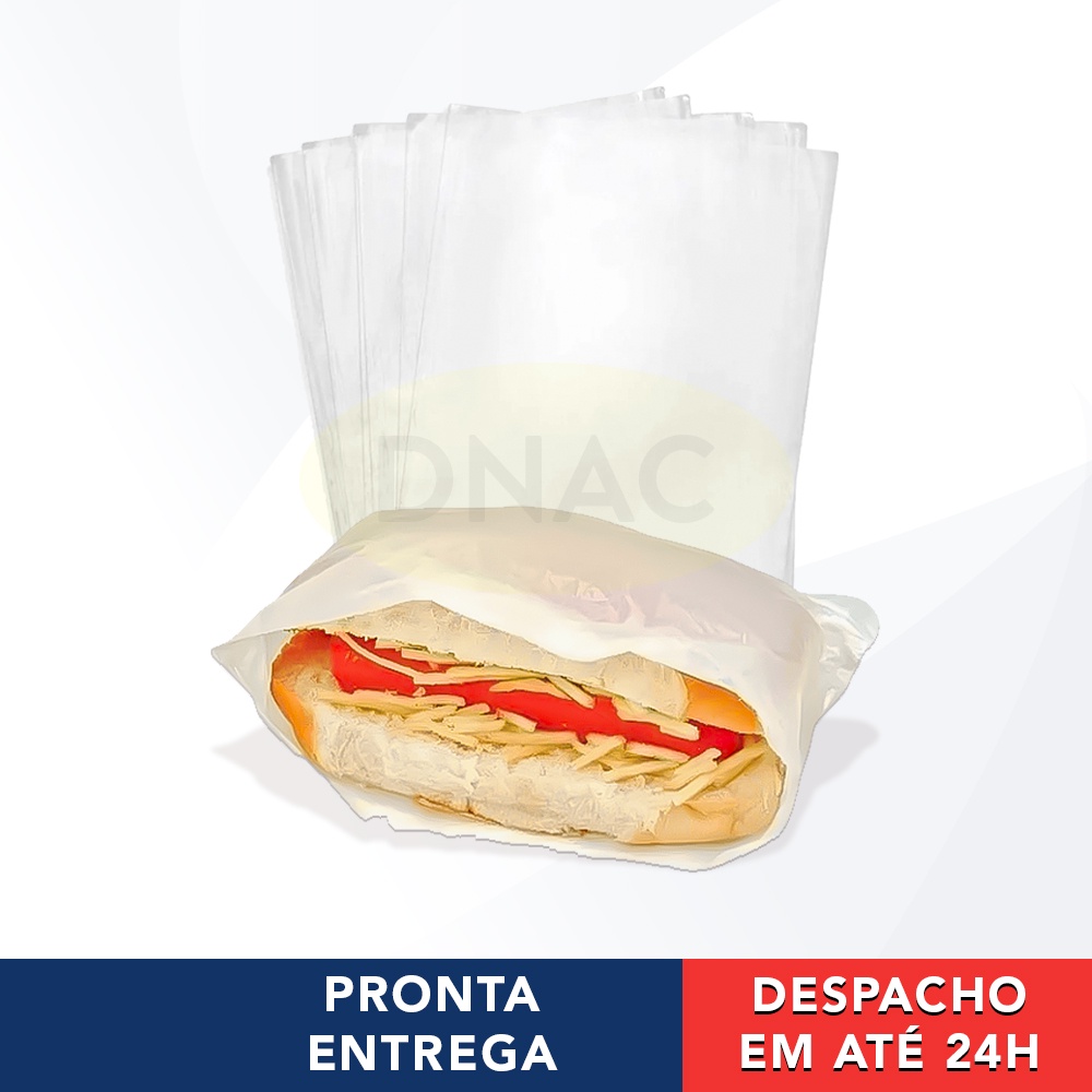 500 Sacos Plásticos Para Hot Dog / Cachorro Quent