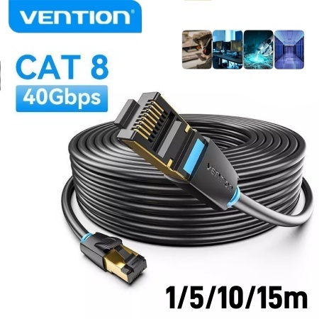 Cabo Ethernet Vention Cat8 40Gbps Super Speed SFTP