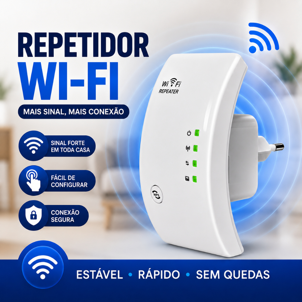 Repetidor de Sinal Wifi Amplificador de Internet 3