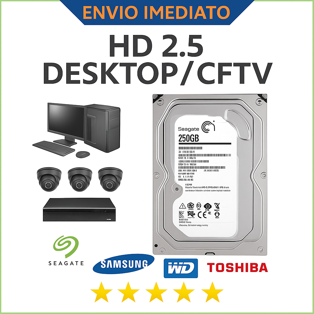 HD SATA 160GB / 250GB / 320GB CFTV E DESCK  ENVIO 