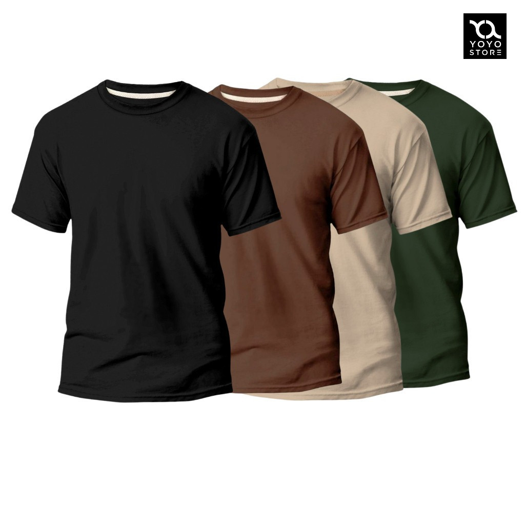 Kit 4 Camiseta Unissex 100% Algodão Básica Varia