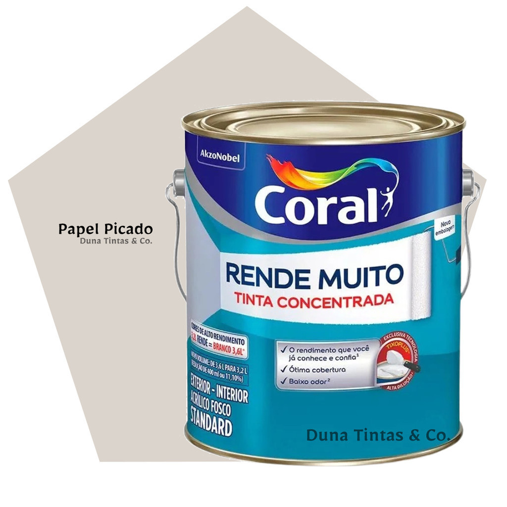 Tinta Coral Rende Muito Paredes e Tetos Papel Pica