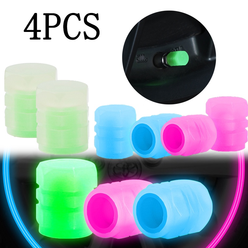 5 Cores Tampas De Válvula Fluorescente Universal