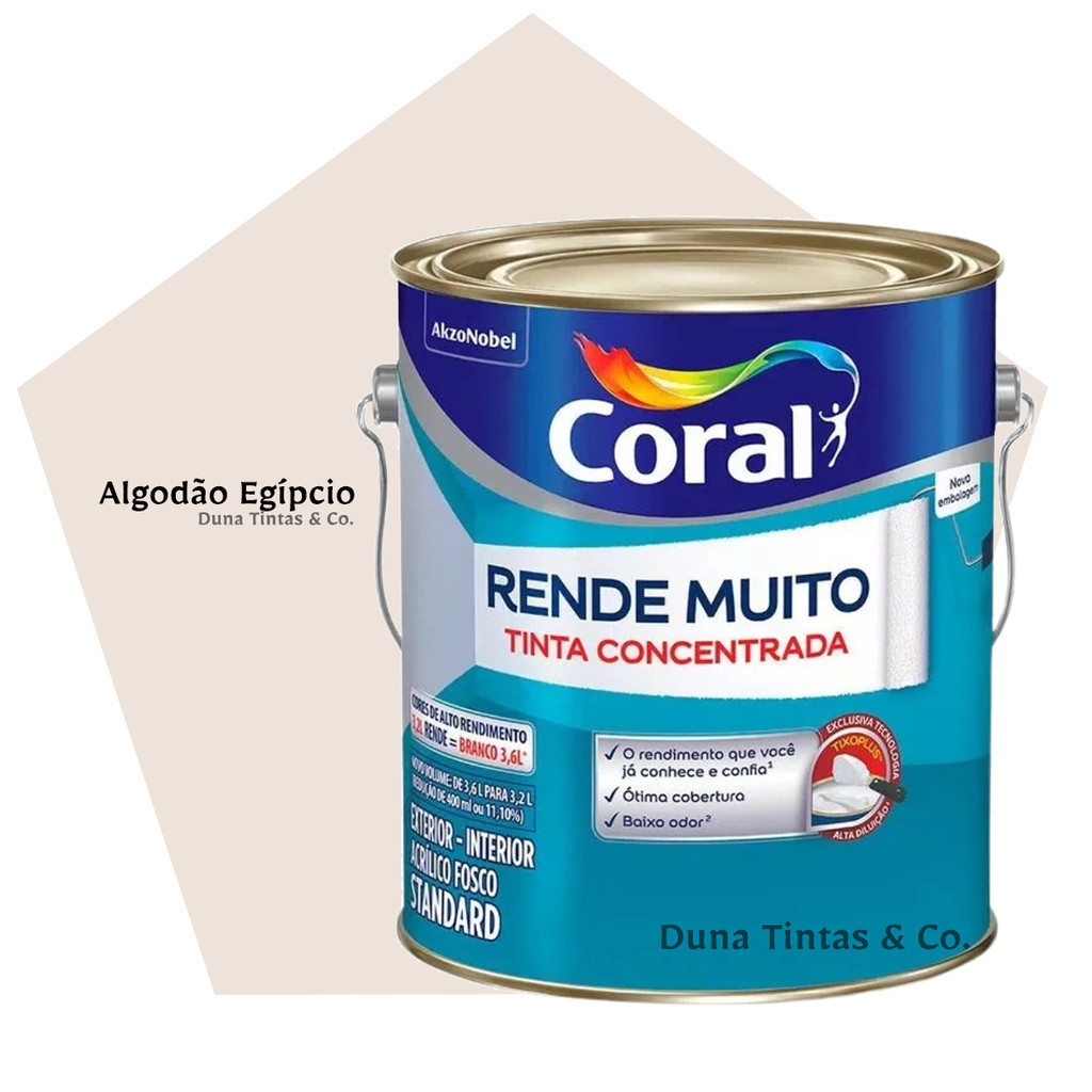 Tinta Coral Rende Muito Paredes e Tetos Algodão E