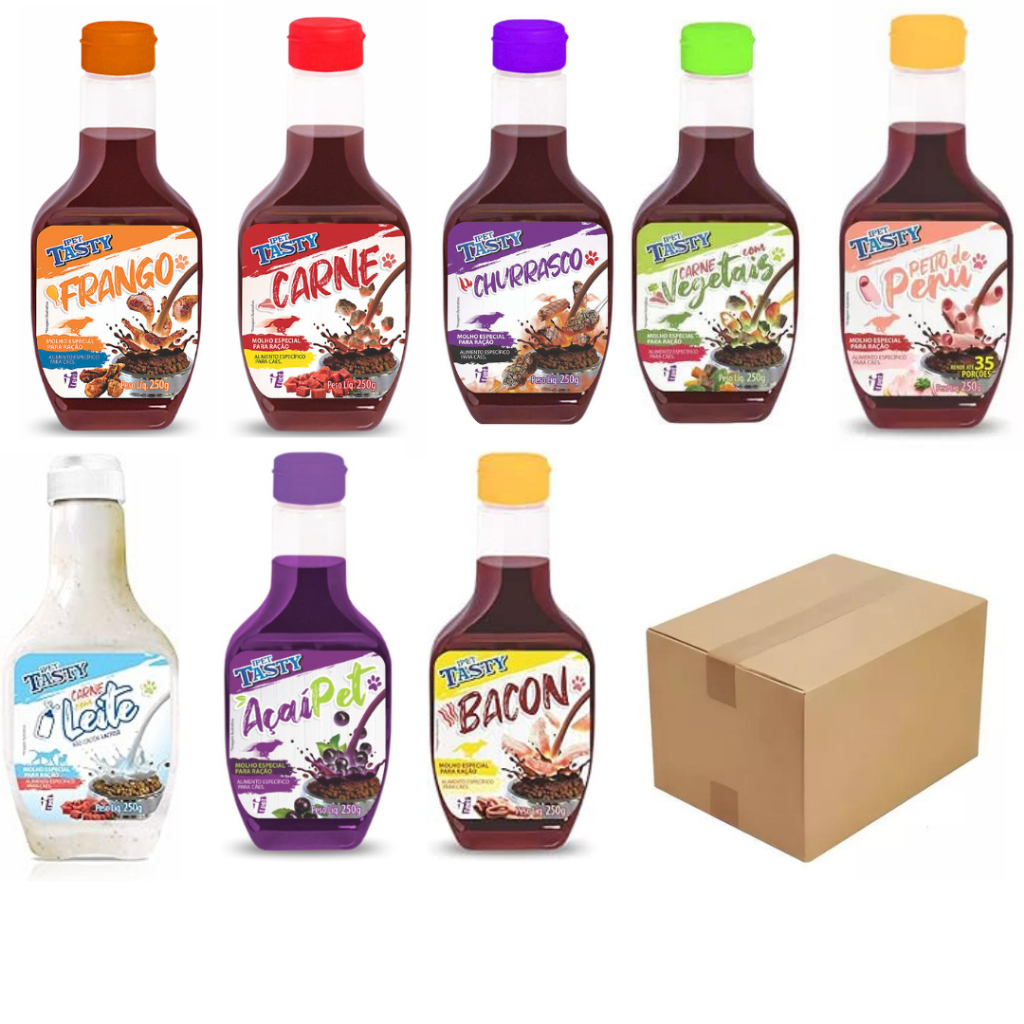 Kit Molho Para Ração Cães Pet Ipet Tasty Dog 8 