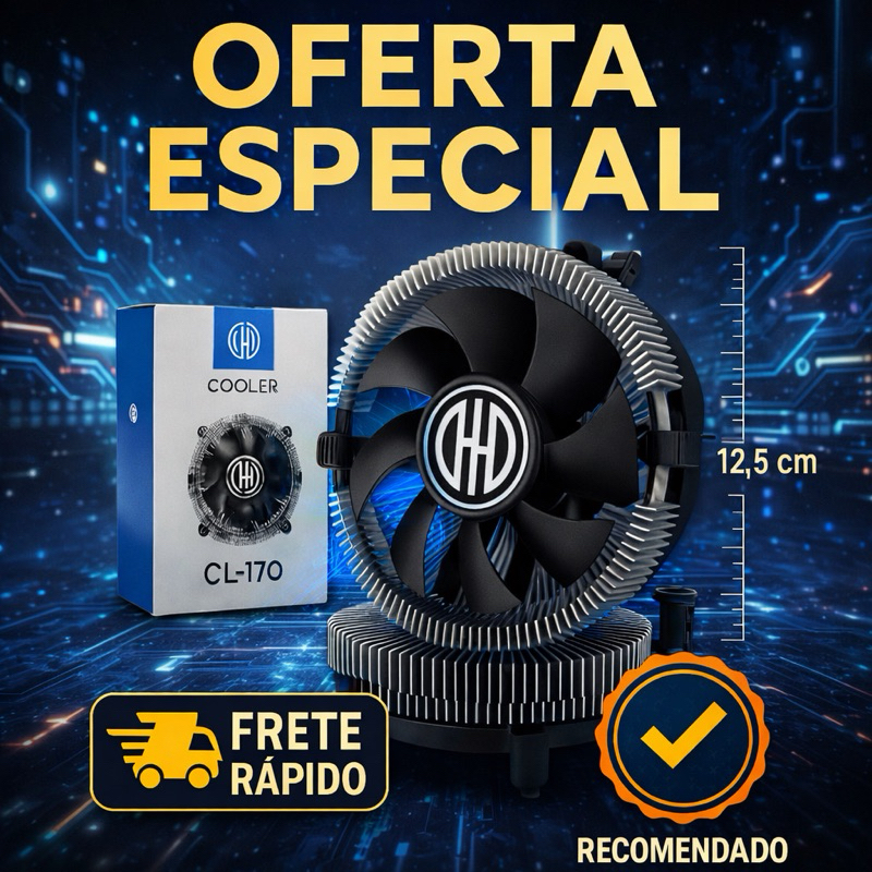 Cooler para Processador 125mm 65W  Ultra Silencios