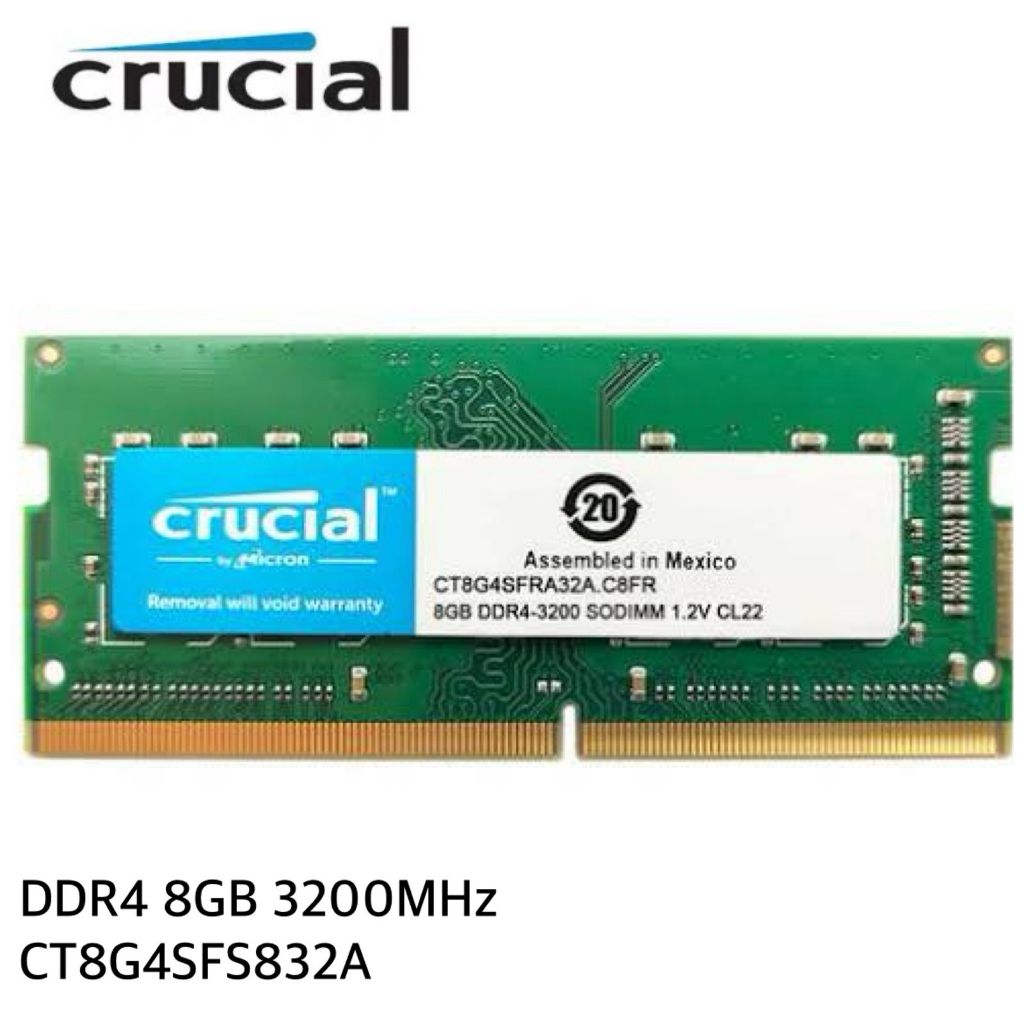 Memória RAM Crucial 8GB DDR4 3200MHz – SODI