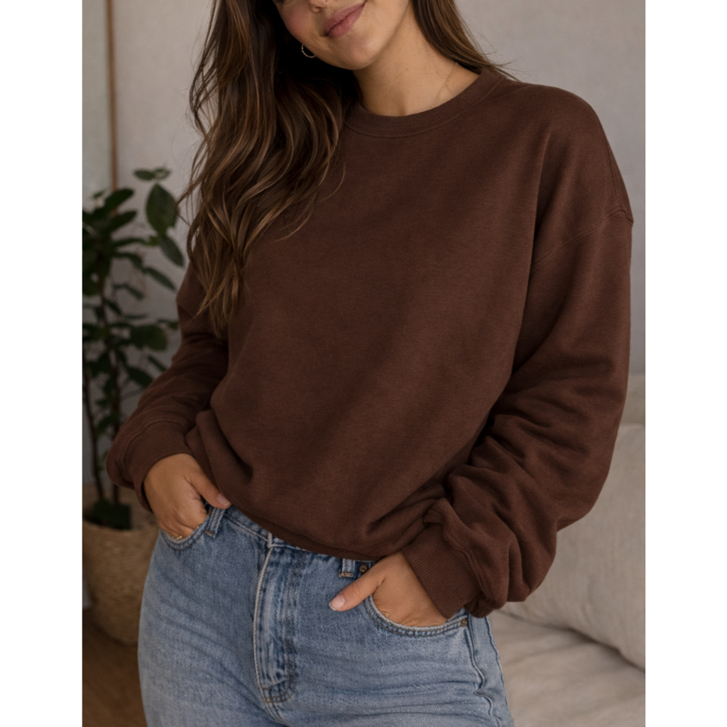 Blusa de Frio Moletom Feminino Careca Liso Sem Bol