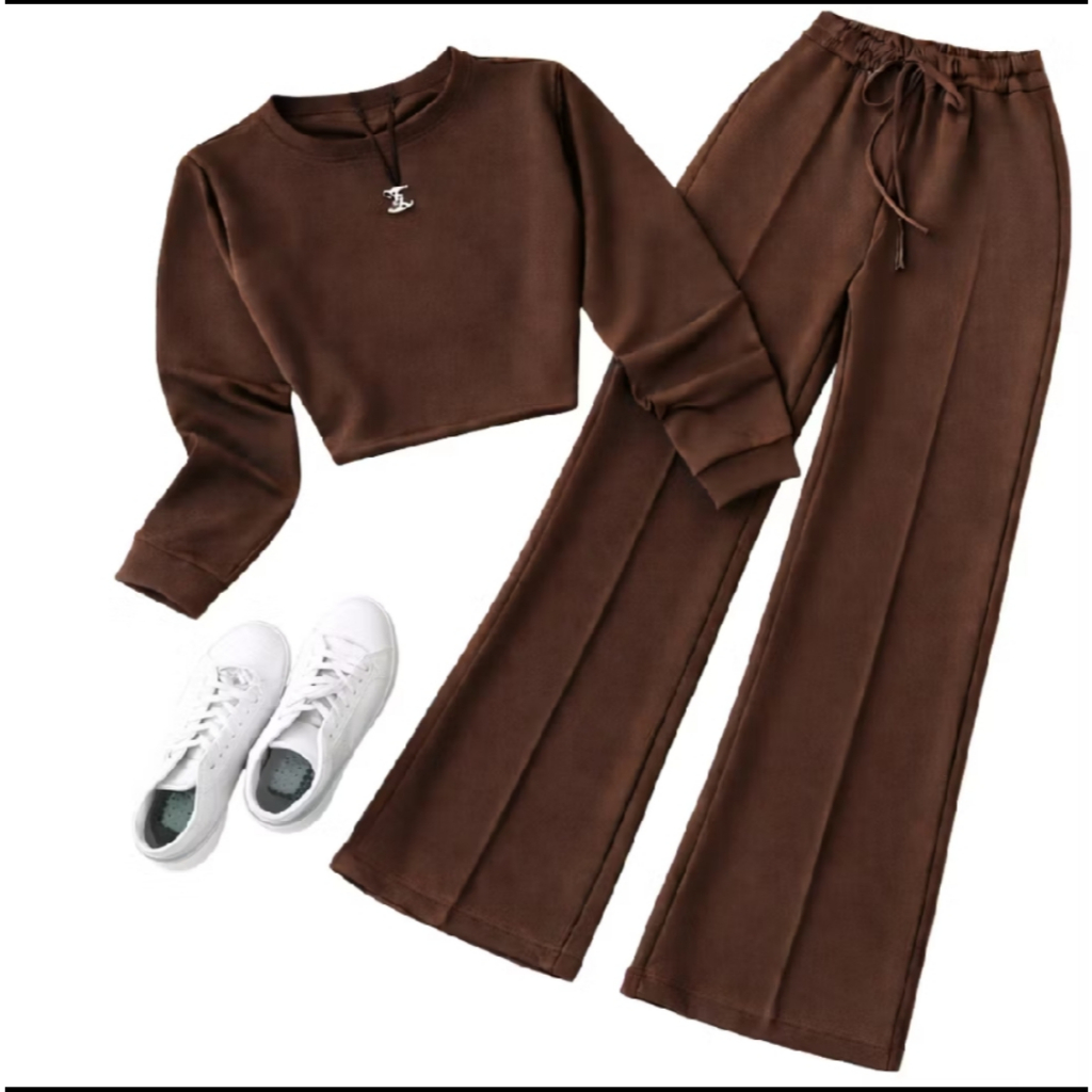 Conjunto  Femenino Elegante  Casual  Moletinho  de