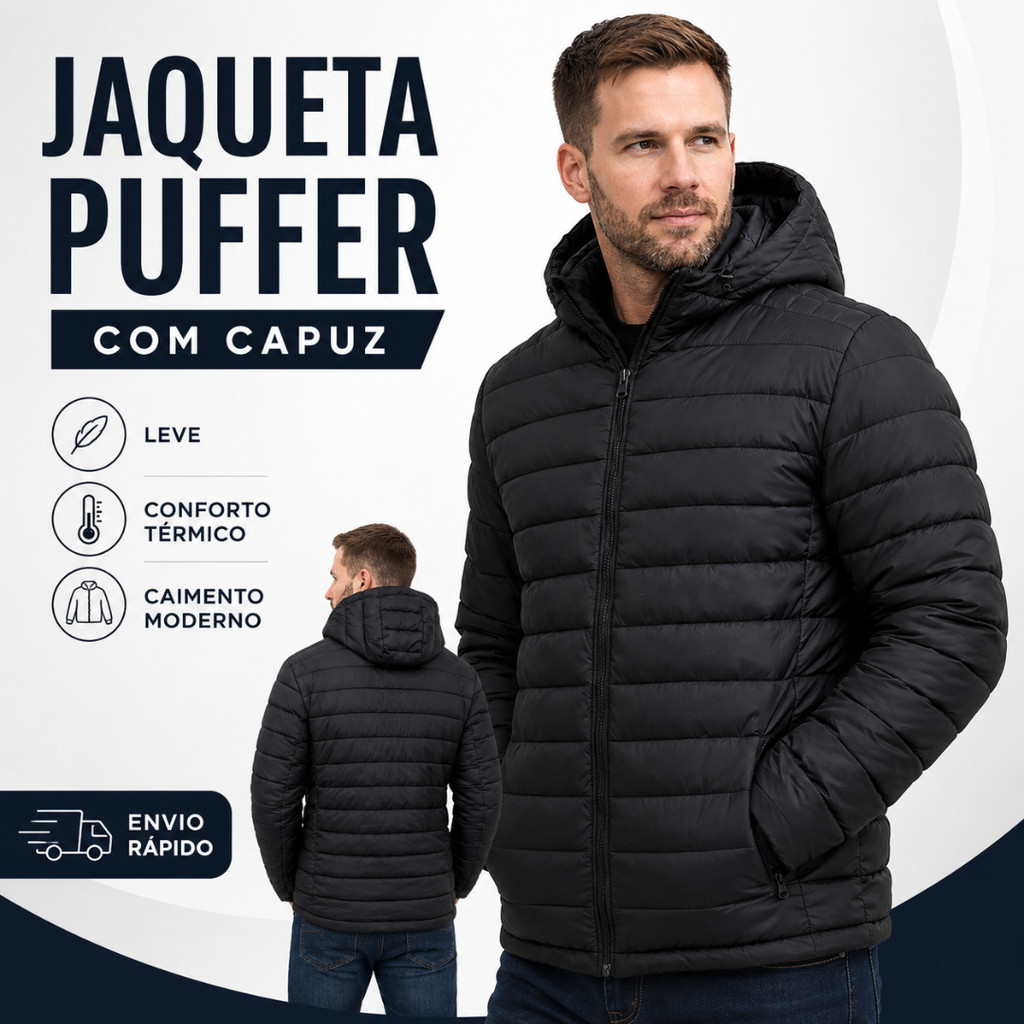Jaqueta Puffer Bobojaco Corta Vento de Frio Imperm