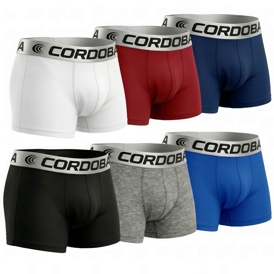 Kit 6 Cueca Box Boxer Masculinas Adulto Homem Lisa