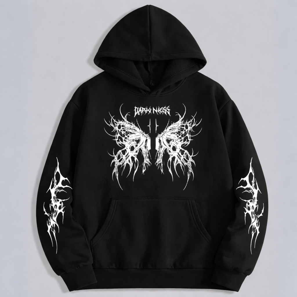 Moletom Tribal DARK Borboleta e Mangas Estilizadas