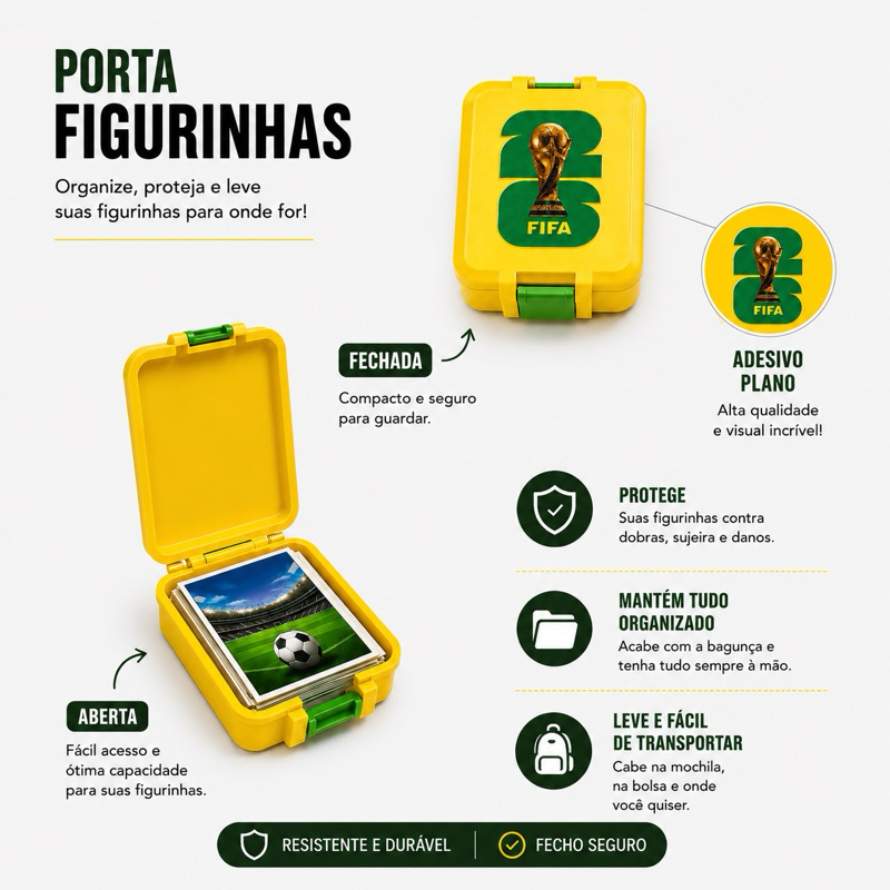 Porta Figurinhas Copa do Mundo 2026 | Organizador
