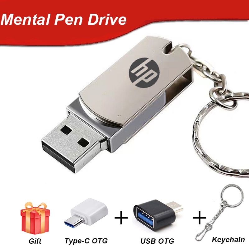 1TB 2TB HP Pen Drive mental USB Flash De Alta Velo