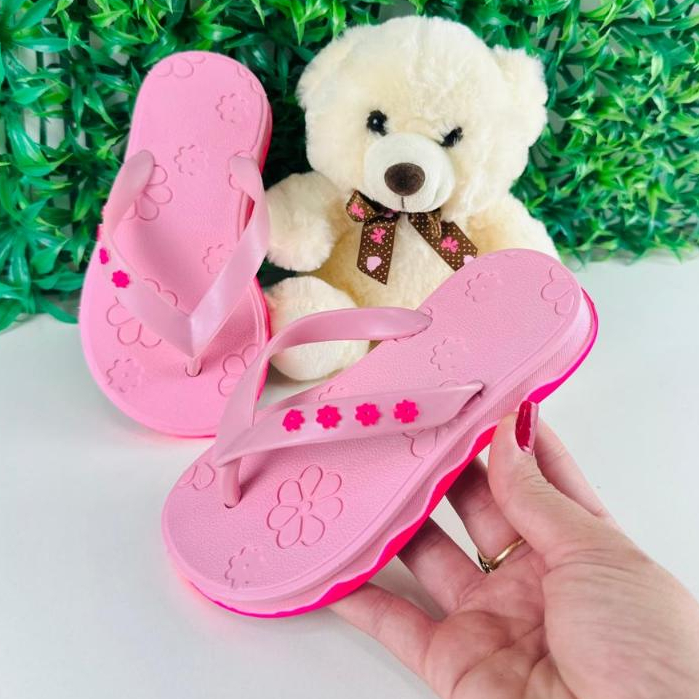 Chinelo Sandália Infantil Feminino Florzinha 25 a