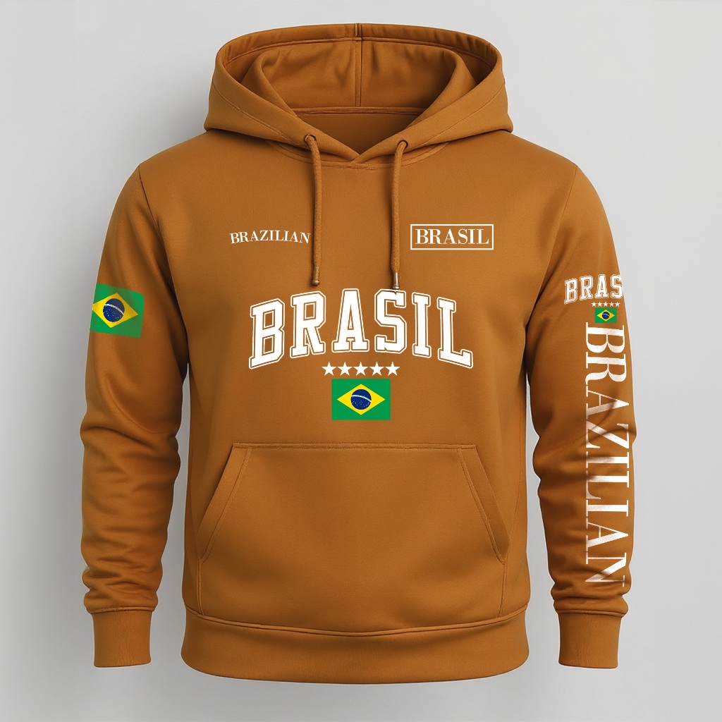Moletom de Frio  Brasil Estilo Plus Size Street We