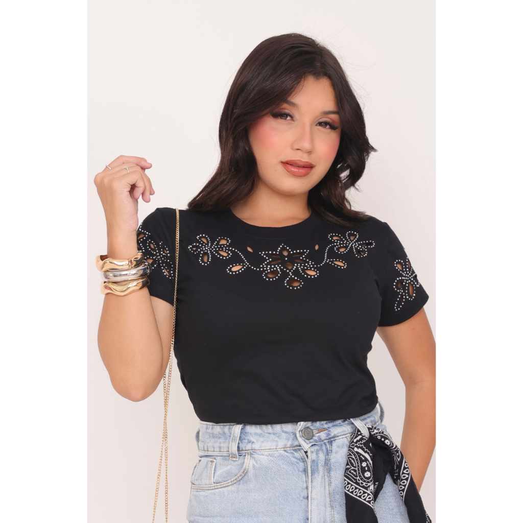 Blusa Feminina Luxo Moda Casual Tendencia Blogueir